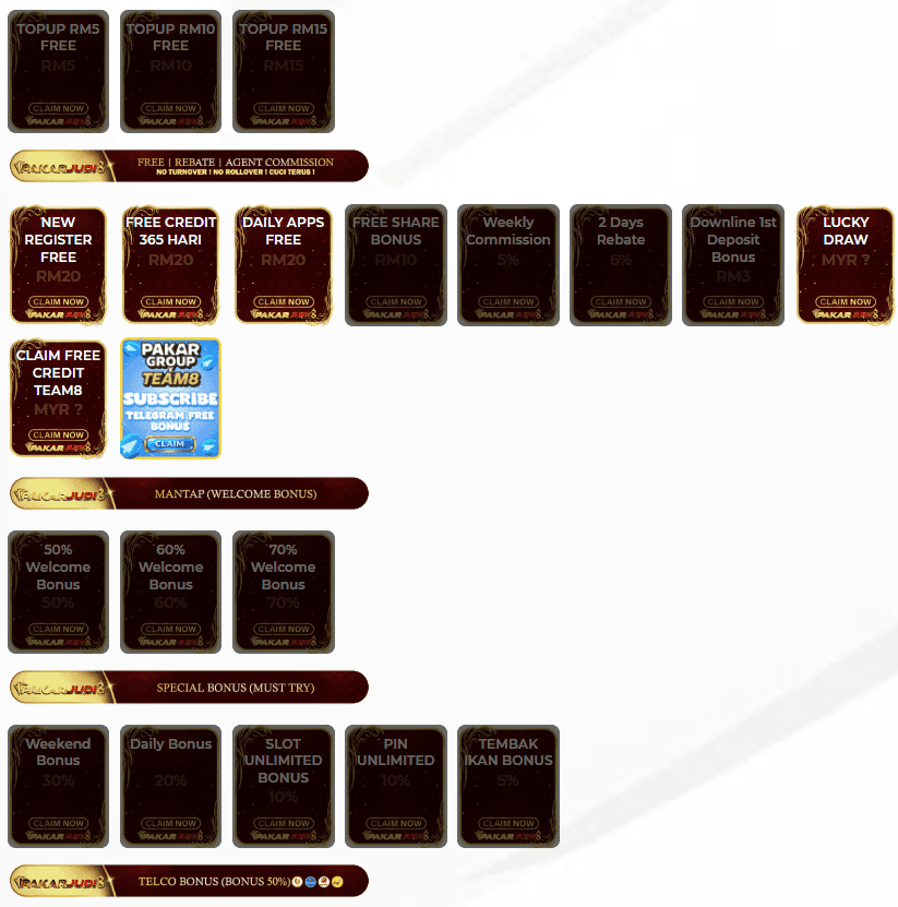 Pakarjudi8 online casino Malaysia